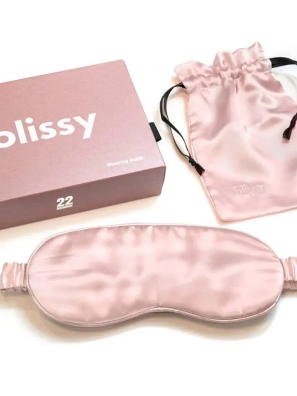 Blissy 100% Silk Sleep Mask - Pink